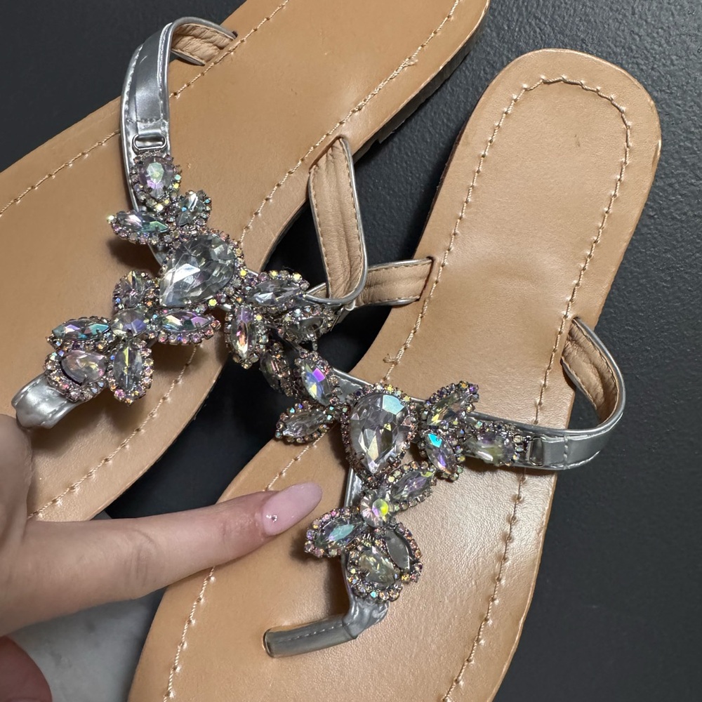 Bedazzled Jewel Sandals - Picture 3 of 5